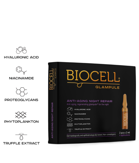 BIOCELL Glampule Anti-aging Night Repair, 2x2 ml