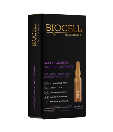 BIOCELL Glampule Anti-aging Night Repair, 7 glampules