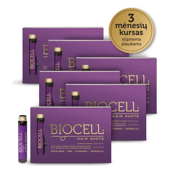 BIOCELL Hair Shots 3 mėnesių kursas