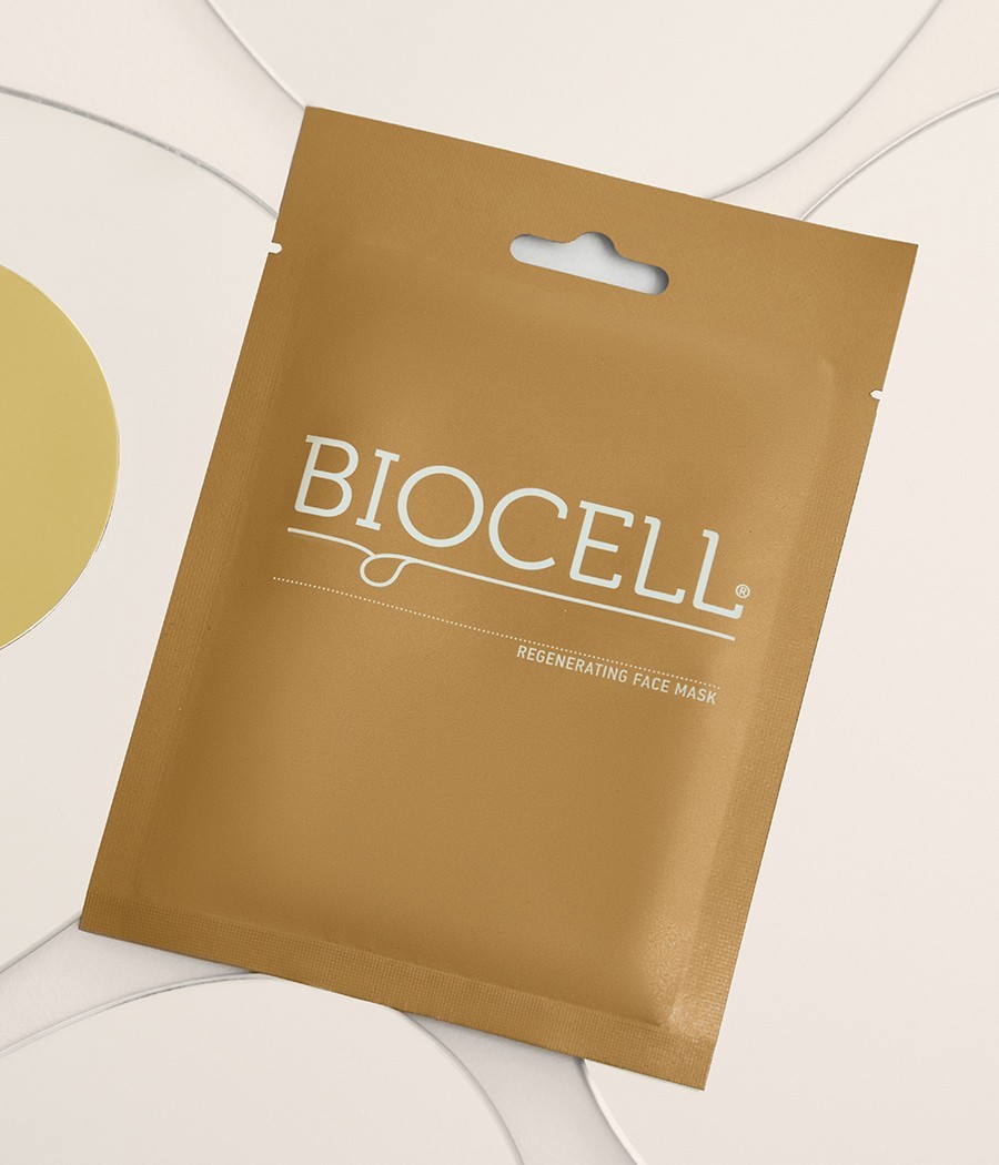 Regeneruojanti lakštinė veido kaukė BIOCELL, 10 vnt
