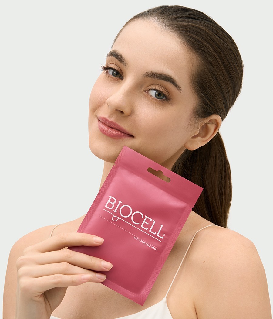 Stangrinanti lakštinė veido kaukė BIOCELL, 10 vnt