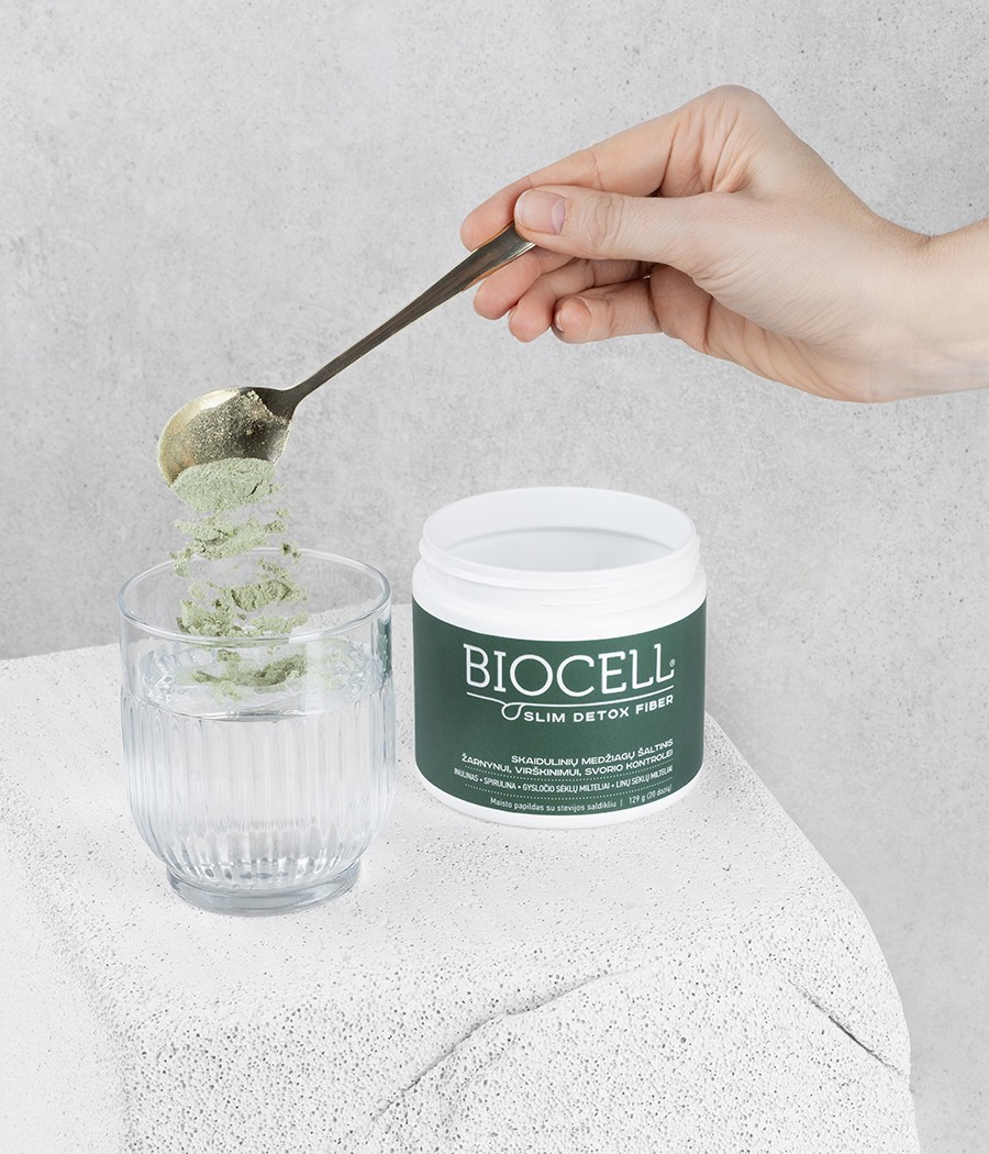 BIOCELL Slim Detox Fiber, skaidulos žarnynui, virškinimui, svorio kontrolei