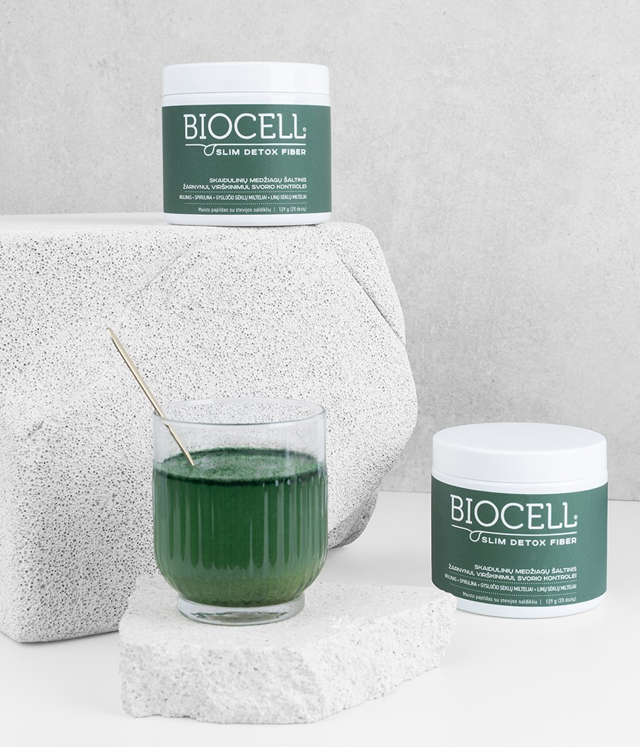 BIOCELL Slim Detox Fiber, skaidulos žarnynui, virškinimui, svorio kontrolei