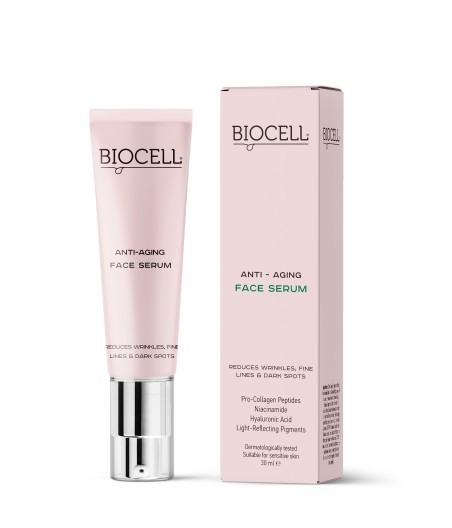 BIOCELL Anti-Aging Face Serum – Veido serumas nuo raukšlių su peptidais ir niacinamidu | 30 ml