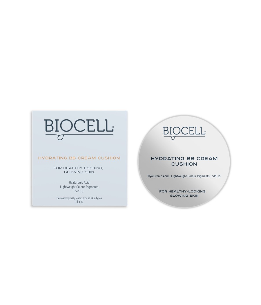 Drėkinantis BB kremas su hialurono rūgštimi ir SPF15 – BIOCELL Hydrating BB Cream Cushion