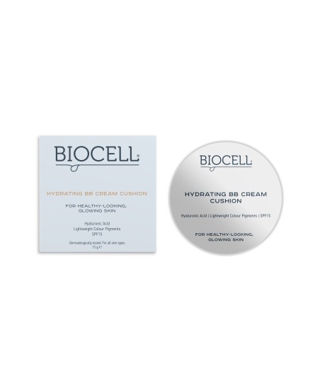 Drėkinantis BB kremas su hialurono rūgštimi ir SPF15 kušonas – BIOCELL Hydrating BB Cream Cushion | 15 g