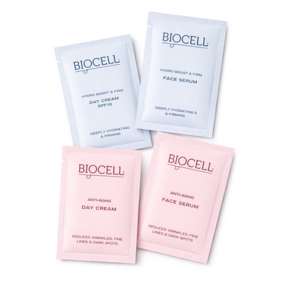 BIOCELL Hydro Boost & Anti-Aging kremų ir serumų mėginukai