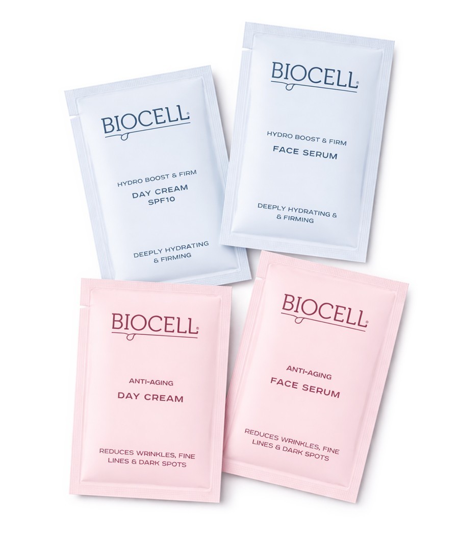 BIOCELL Hydro Boost & Anti-Aging kremų ir serumų mėginukai