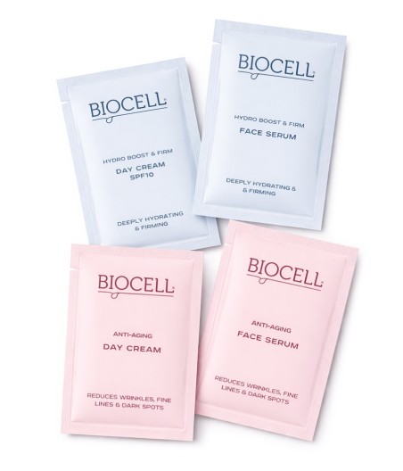 BIOCELL Hydro Boost & Anti-Aging kremų ir serumų mėginukai