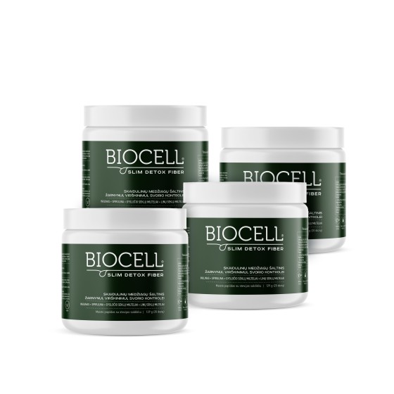 BIOCELL Slim Detox Fiber, skaidulos žarnynui, virškinimui, svorio kontrolei