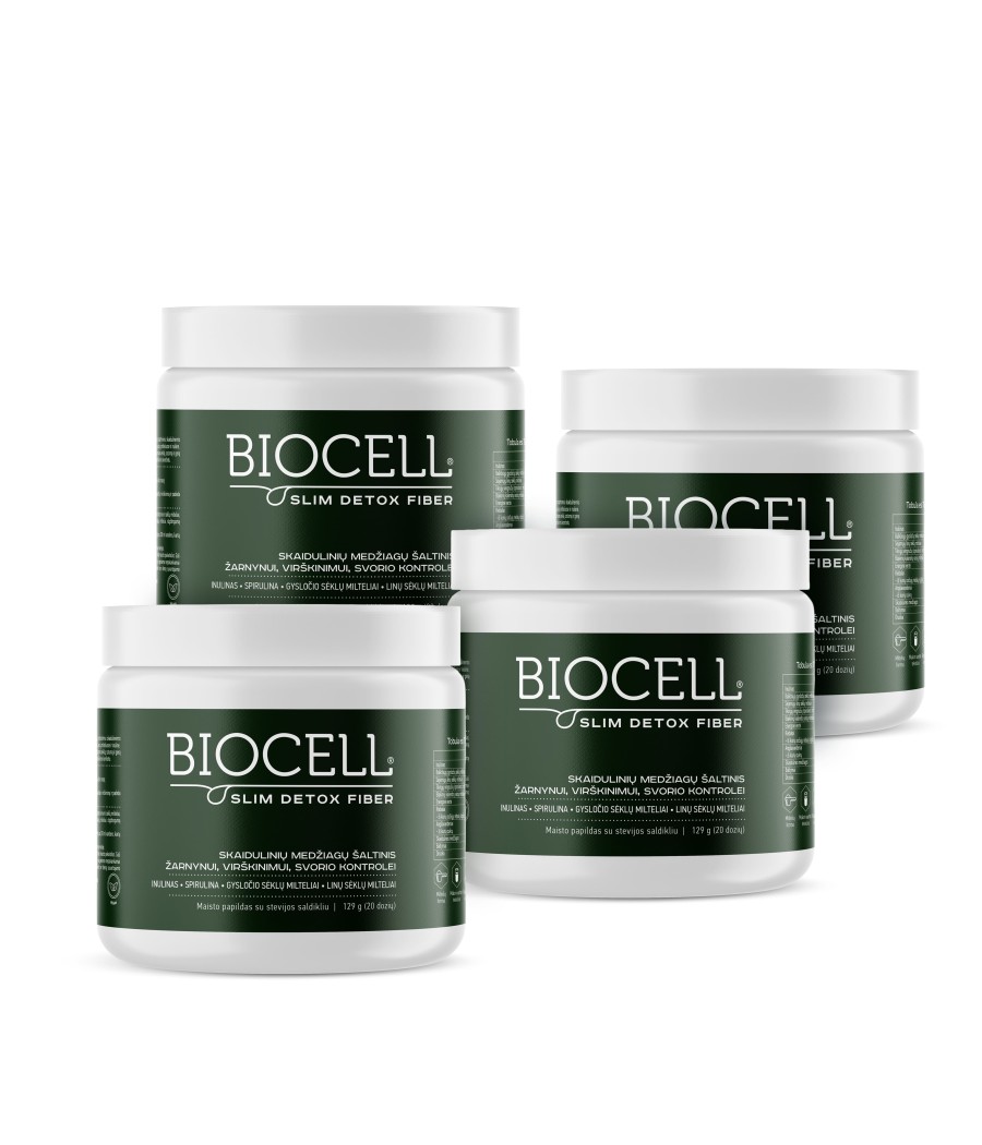 BIOCELL Slim Detox Fiber, skaidulos žarnynui, virškinimui, svorio kontrolei