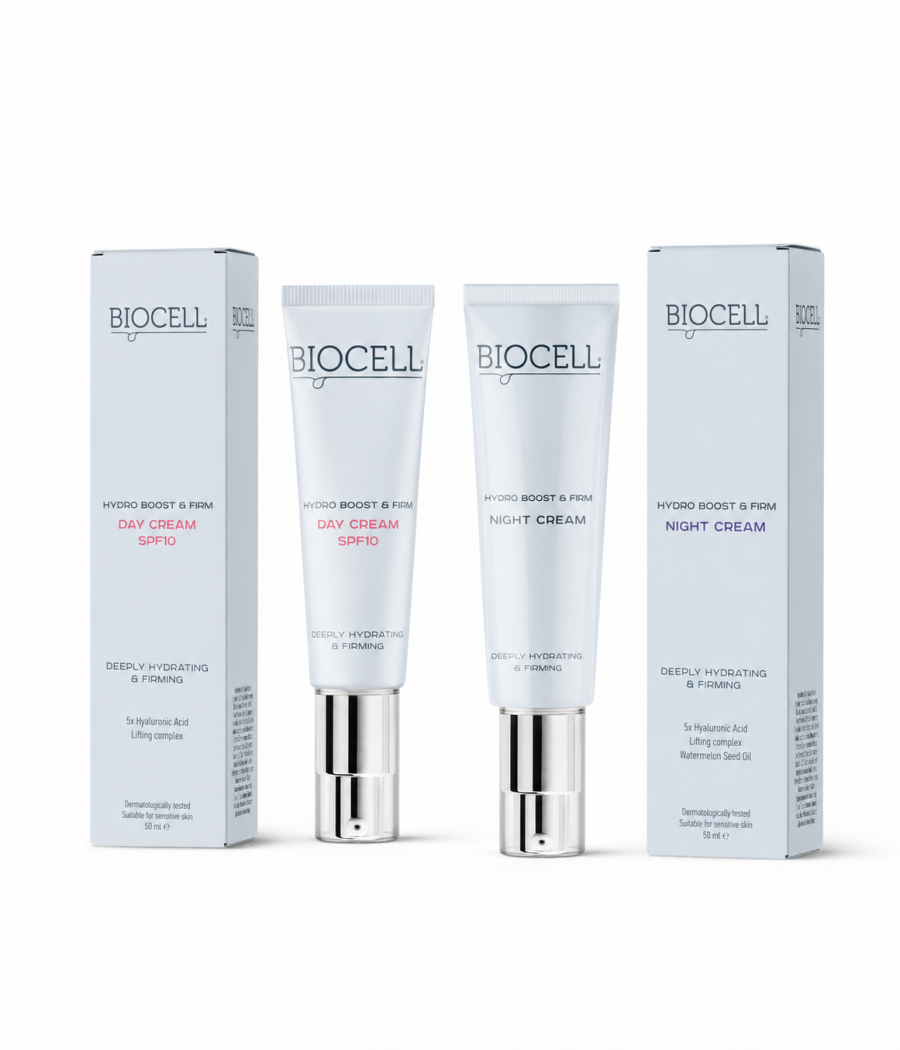 Dieninis veido kremas BIOCELL Hydro Boost & Firm SPF10 50 ml + DOVANA naktinis kremas BIOCELL 50 ml