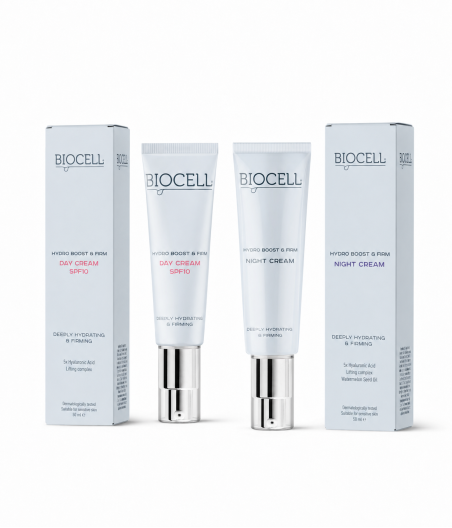 Dieninis veido kremas BIOCELL Hydro Boost & Firm SPF10 50 ml + DOVANA naktinis kremas BIOCELL 50 ml