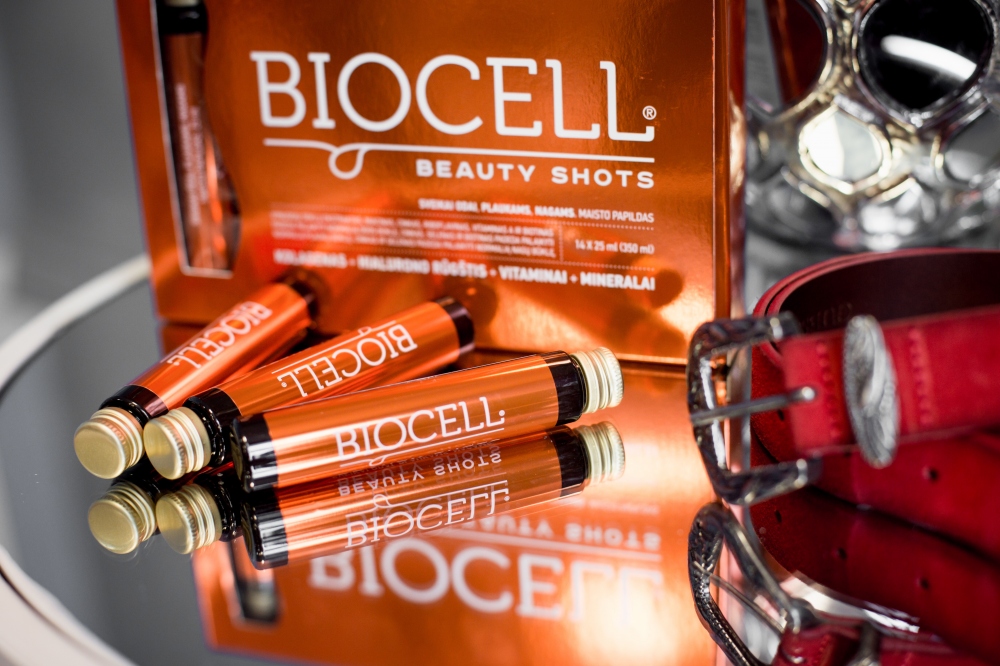 BIOCELL Beauty Shots, geriamas kolagenas su vitaminais ir mineralais odai, plaukams, nagams 
